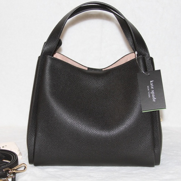 NWT Kate Spade Knott Medium Black Crossbody Tote Leather Bag Purse - Picture 7 of 12